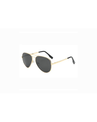 Gold Black Polarised Aviator - Foxx