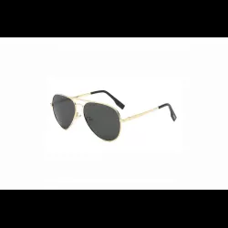 Gold Black Polarised Aviator - Foxx