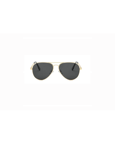 Gold Black Polarised Aviator - Foxx