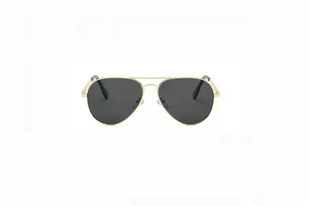 Foxx - Gold Black Polarised Aviator Sunglasses