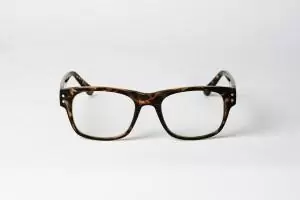 Justin - Tortoise Clear Lens Glasses Front