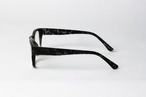 Justin - Black Tort Clear Lens Glasses side