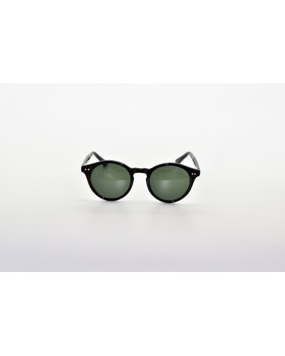 Johnny - Tort Green Round Sunglasses Front