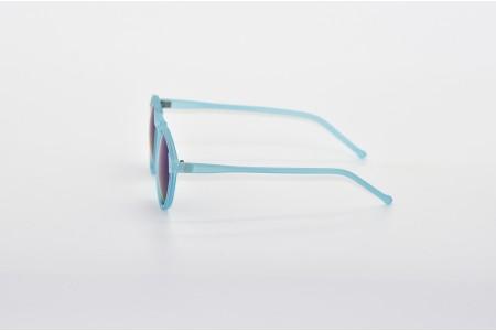 Blue Round Party Sunnies - Leon side