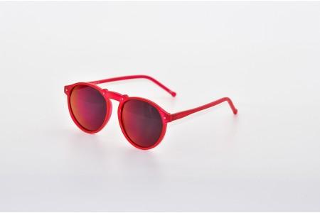 Red Round Party Sunglasses - Leon
