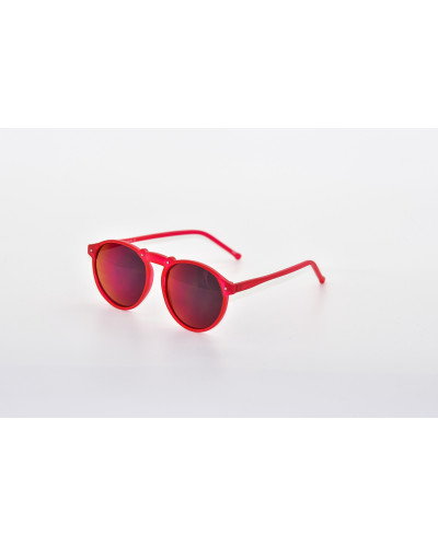 Red Round Party Sunglasses - Leon