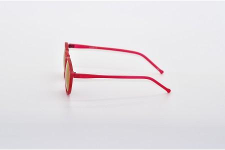 Red Round Party Sunglasses - Leon side