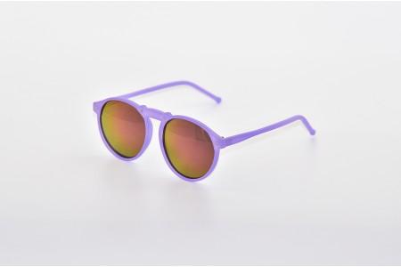 Purple Round Party Sunglasses - Leon
