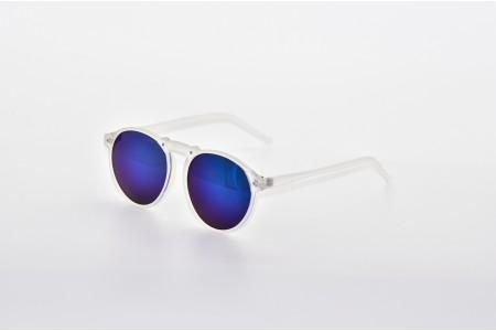 Clear Round Party Sunglasses - Leon