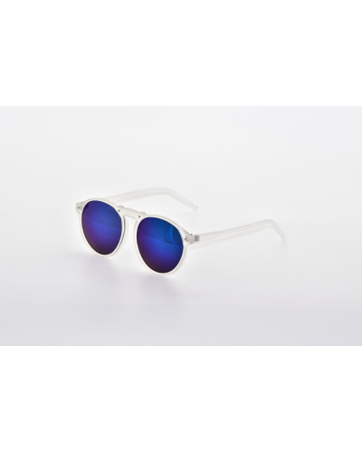 Clear Round Party Sunglasses - Leon