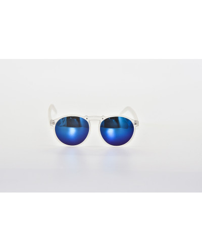 Clear Round Party Sunglasses - Leon Front