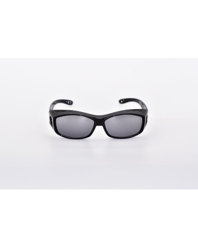 Polarised regular fitover sunglasses - Black front view