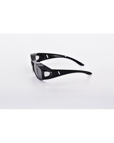 Polarised regular fitover sunglasses - Black side view