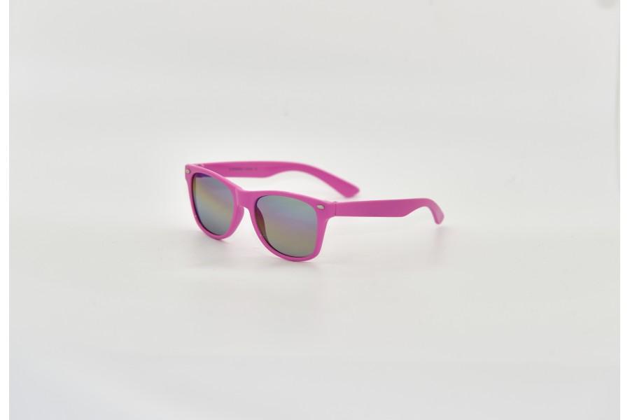 Pink Wayfarers Rainbow lens Kids Sunglasses