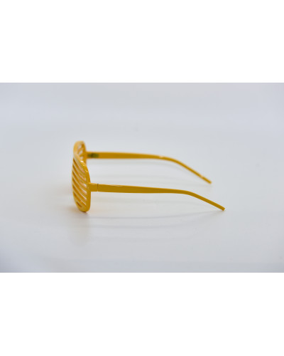 Alice - Yellow Shutter Shades Party Sunglasses