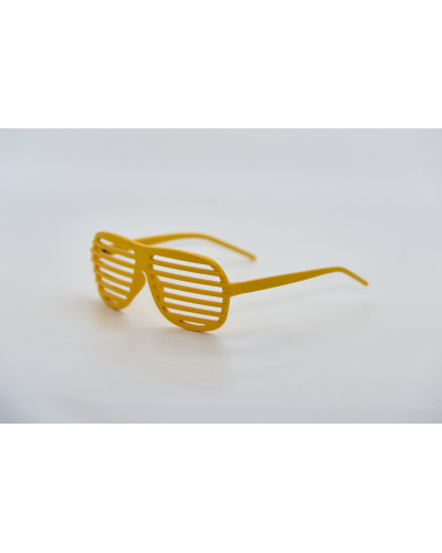 Alice - Yellow Shutter Shades Party Sunglasses