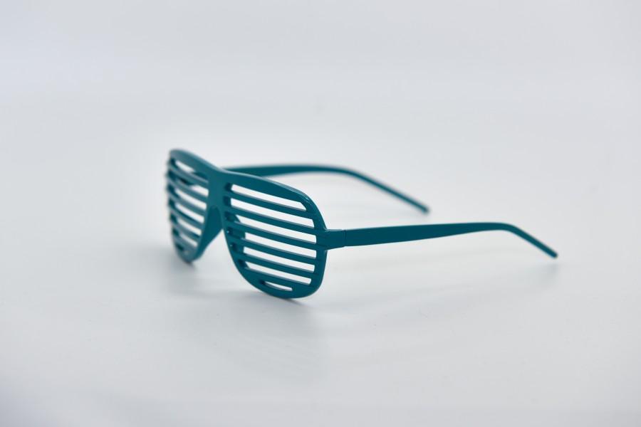 Alice - Teal Shutter Shades - Party Sunglasses