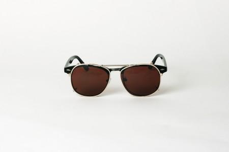 Kutcher – Gold Clip on Spring Sunglasses