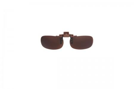 Zak – Small Clip On Sunglasses Brown Polarised