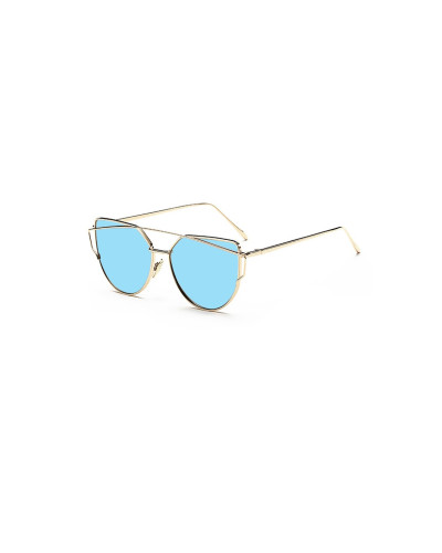 Gigi - Blue Gold Cat eye Sunglasses