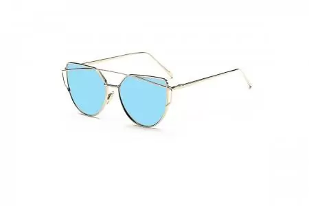 Gigi - Blue Gold Cat eye Sunglasses