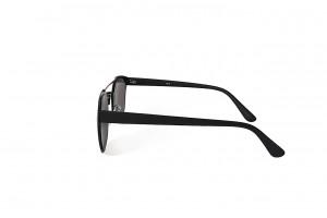 Retro Cross Bar Sunglasses - Black Green RV side image
