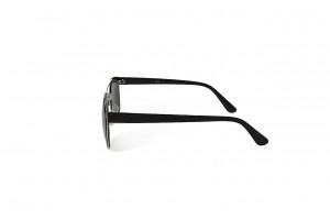 Retro Cross Bar - Black Silver Sunglasses side