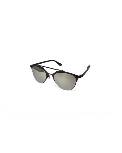 Retro Cross Bar - Black Silver Sunglasses