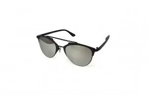 Retro Cross Bar - Black Silver Sunglasses