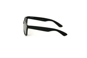 Carly - Matte Black Mirror Sunglasses Side