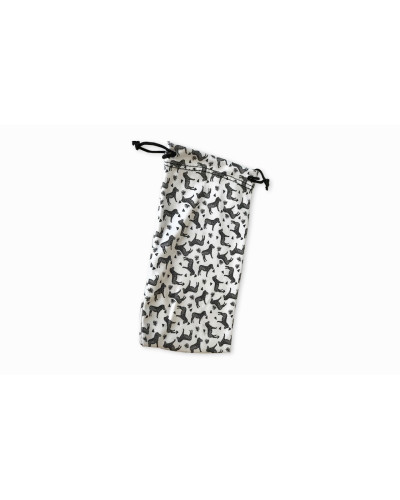 Soft Sunglasses Pouch - White Zebra Print