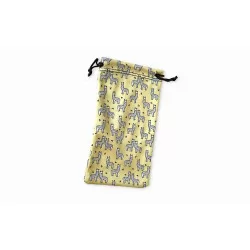 Llama soft children's sunglasses pouch  - Yellow