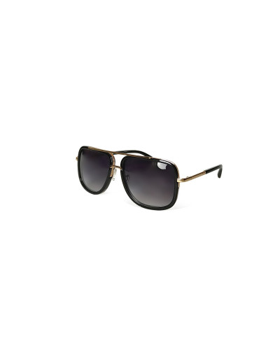 Knox - Black & Gold Oversized Aviator Sunglasses