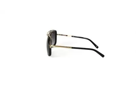 Knox - Black & Gold Oversized Aviator Sunglasses side