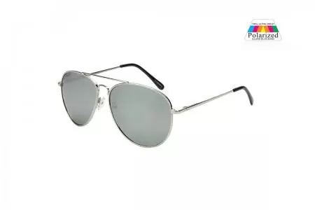 Pilot Aviator Sunglasses - Silver Mirror Polarised