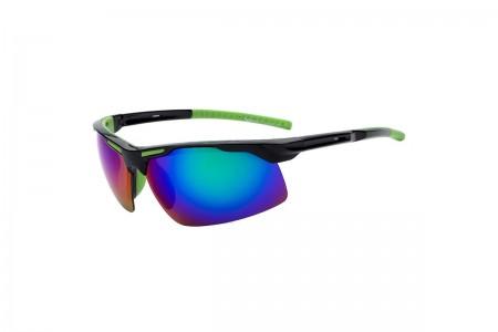 ET Black Green Polarised Sport Sunglasses