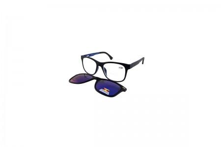 Classic Reading Glasses & Clip on +1.50 - Blue