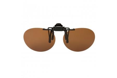 Osbourne – Polarised round Clip On Sunglasses Brown