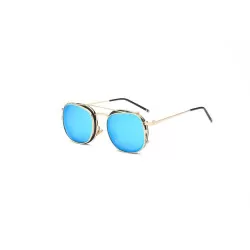 Sean - Gold Blue RV Clip on Sunglass