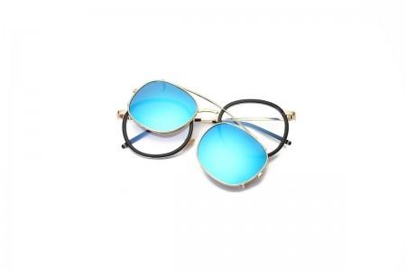 Sean - Blue Gold RV Clip on Sunglasses