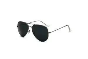 Hudson - Black Aviator Sunglasses
