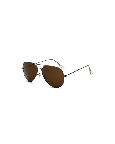 Hudson - Brown Aviator Sunglasses