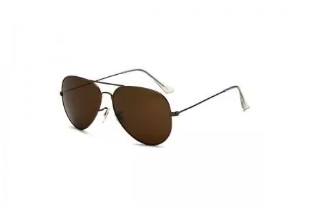 Hudson - Brown Aviator Sunglasses