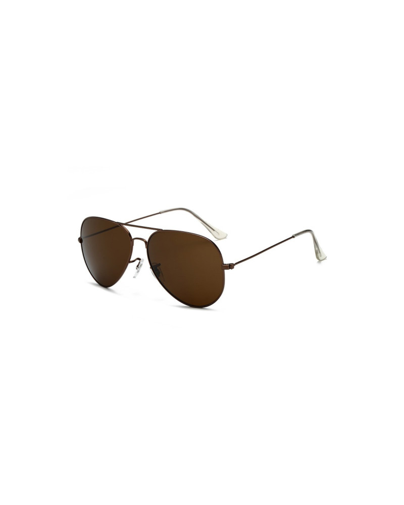 Hudson - Brown Aviator Sunglasses