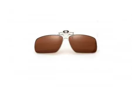 Donny - Large Polarized Clip-on Sunglasses - Brown