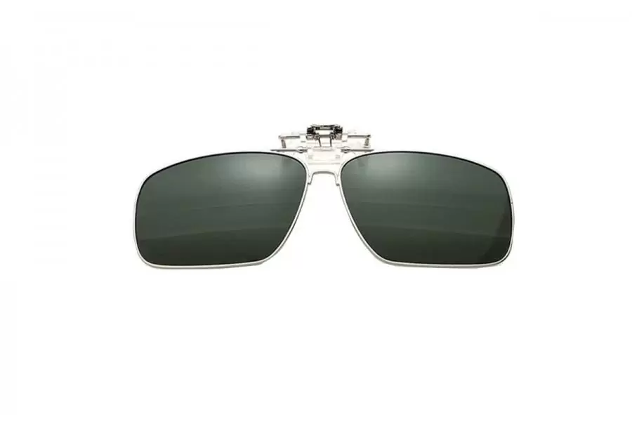 Donny - Large Polarised Clip-on Sunglasses - Black G15