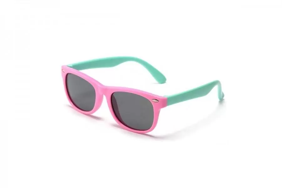 Felix - Polarised Pink & Green Flexible Sunglasses for Kids