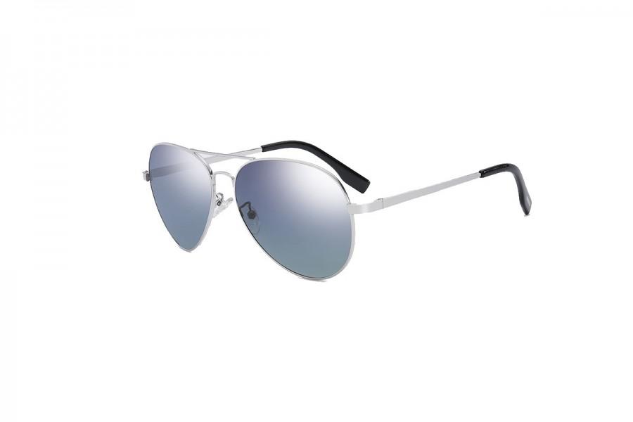 Foxx - Silver Blue Polarised Aviator Sunglasses