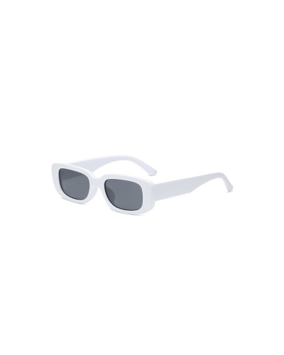 Samantha - White Rectangle Sunglasses