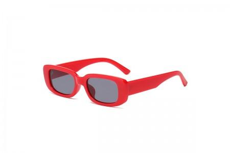 Samantha - Red Rectangle Sunglasses